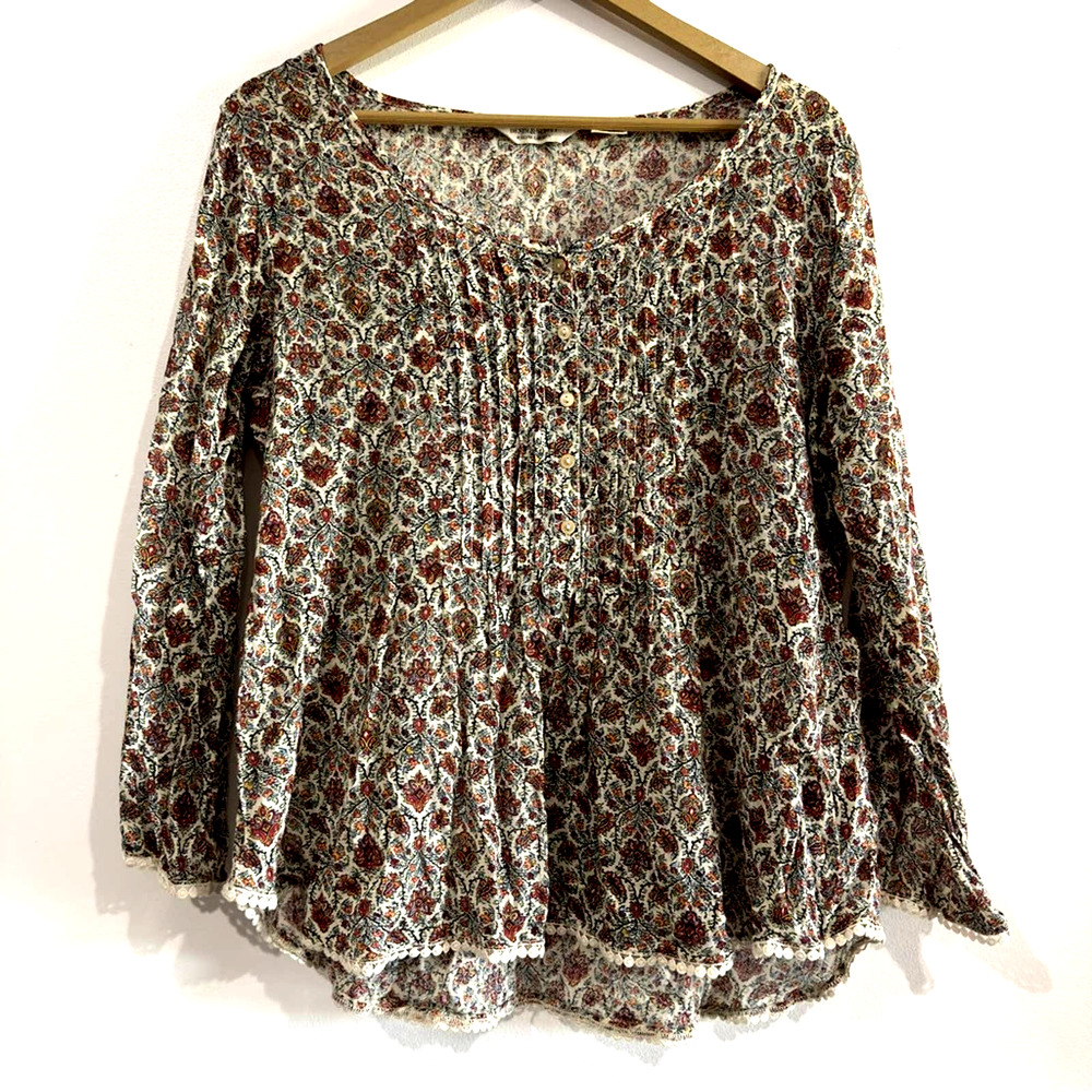 Denim & Supply Ralph Lauren Floral Blouse - Red and Cream